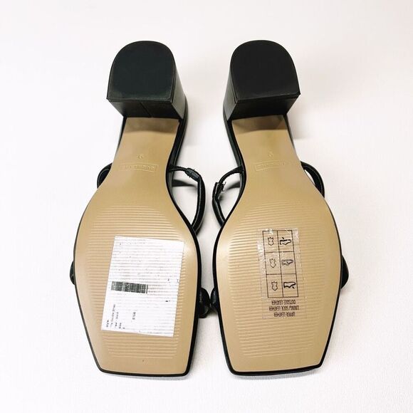 Everlane The Double Strap Heel Leather Sandal Slides Square Toe Size 9 New - Picture 13 of 16